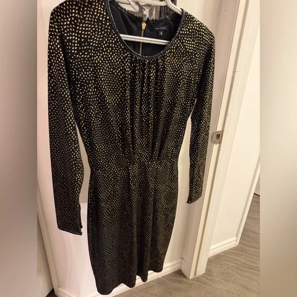 Pink Tartan Black and Gold Patterned Dress - Picture 7 of 9